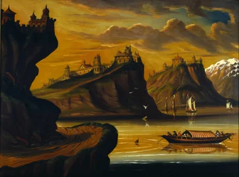 Burgen am Rhein, ca. 1845-60